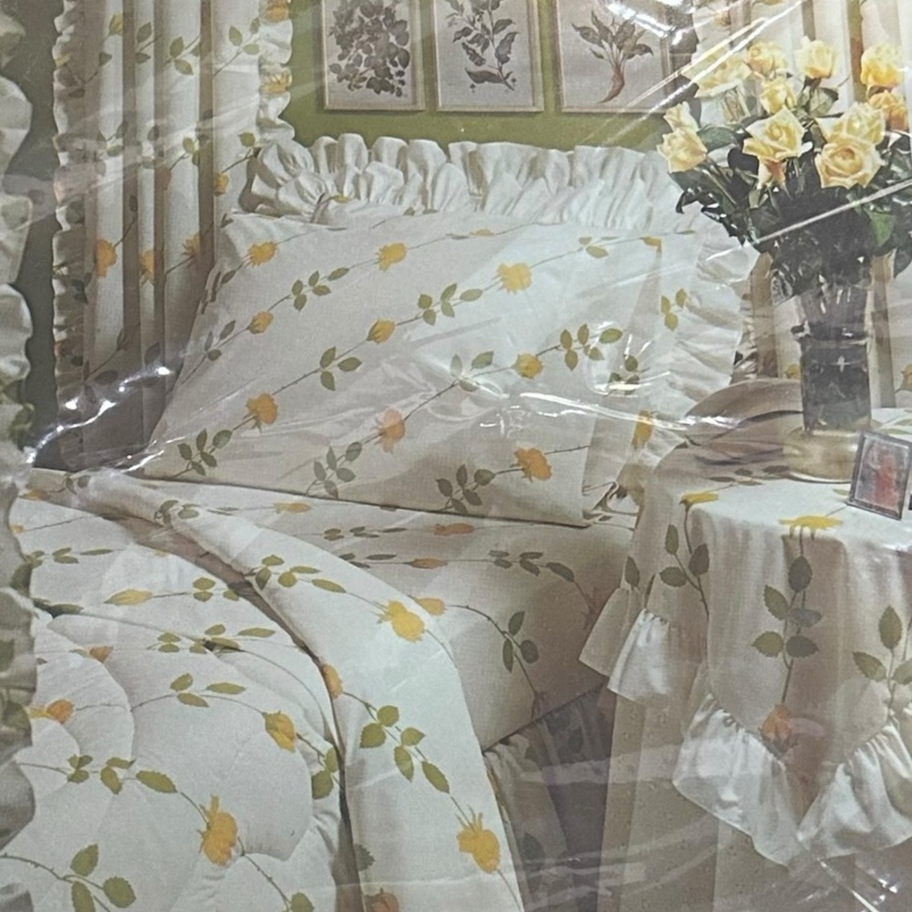 Vintage CHRISTIAN DIOR Wamsutta THE DIOR ROSE Single Twin Flat Sheet